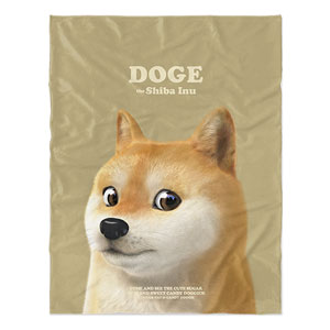 Doge the Shiba Inu (GOLD ver.) Retro Soft Blanket
