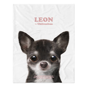 Leon the Chihuahua Retro Soft Blanket