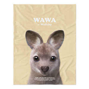 Wawa the Wallaby Retro Soft Blanket