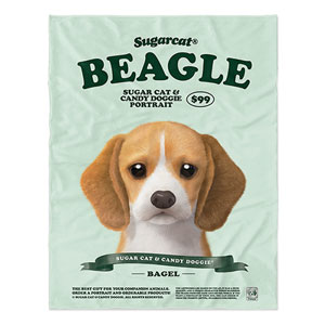 Bagel the Beagle New Retro Soft Blanket