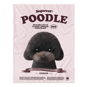 Choco the Black Poodle New Retro Soft Blanket