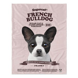Franky the French Bulldog New Retro Soft Blanket