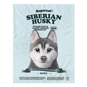 Howl the Siberian Husky New Retro Soft Blanket