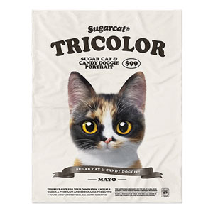 Mayo the Tricolor cat New Retro Soft Blanket