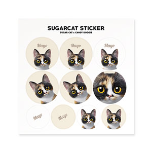 Mayo the Tricolor cat Sticker