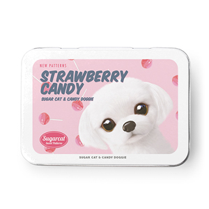 Doori’s Strawberry Candy New Patterns Tin Case MINI