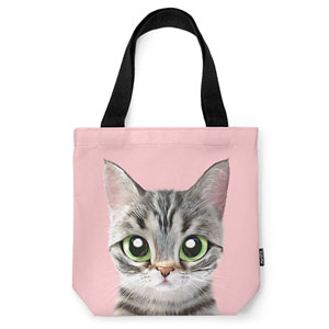 Momo the American shorthair cat Mini Tote Bag