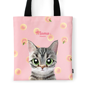 Momo the American shorthair cat’s Peach Tote Bag
