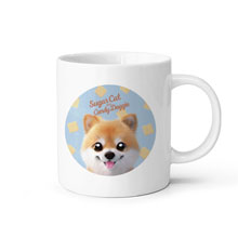 Tan the Pomeranian’s Biscuit Script Logo Mug