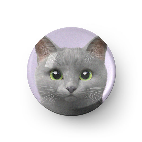 Nami the Russian Blue Acrylic Dome Tok