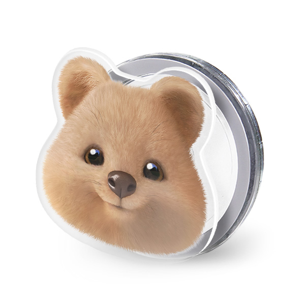 Toffee the Quokka Face Acrylic Magnet Tok (for MagSafe)