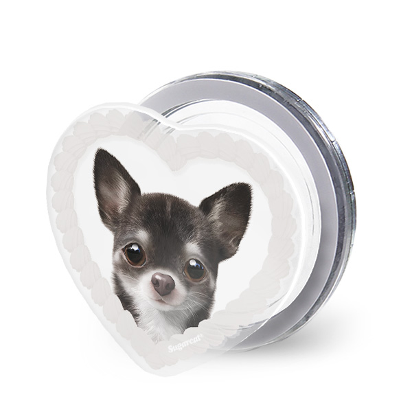 Leon the Chihuahua MyHeart Acrylic Magnet Tok (for MagSafe)