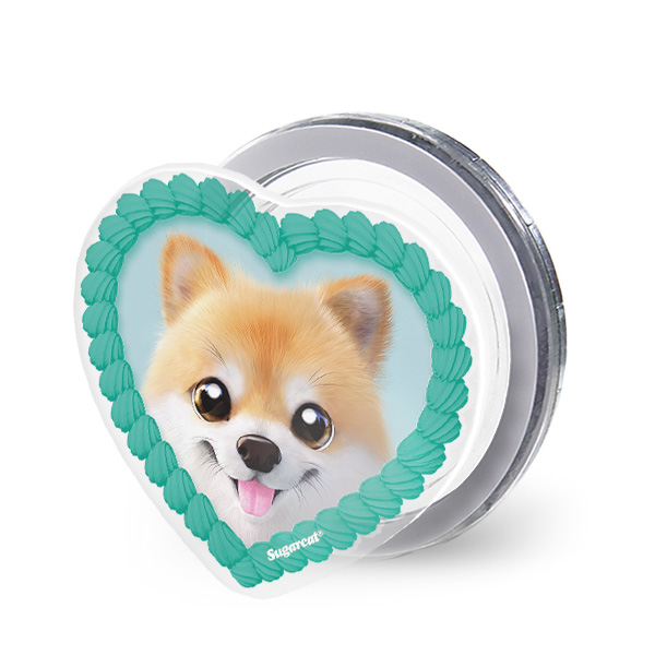 Tan the Pomeranian MyHeart Acrylic Magnet Tok (for MagSafe)