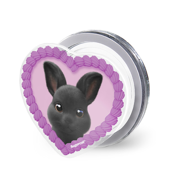 Black Jack the Rabbit MyHeart Acrylic Magnet Tok (for MagSafe)