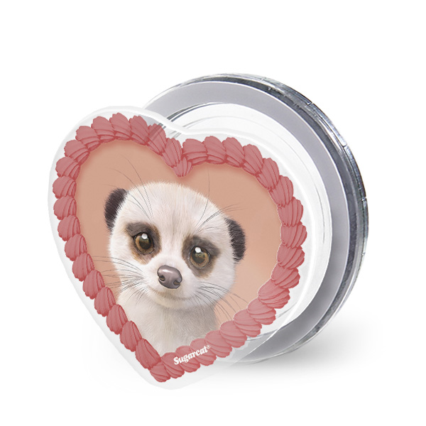 Mia the Meerkat MyHeart Acrylic Magnet Tok (for MagSafe)