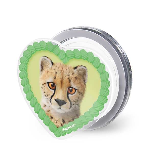 Samantha the Cheetah MyHeart Acrylic Magnet Tok (for MagSafe)