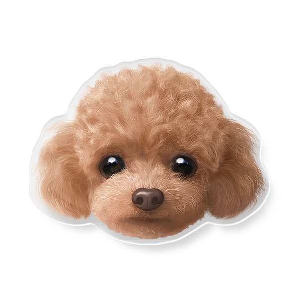 Ruffy the Poodle Face Acrylic Tok