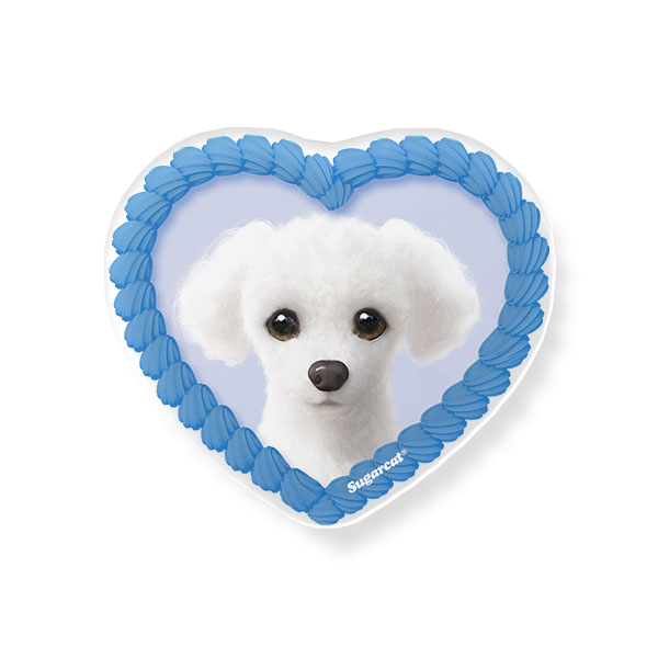 Siri the White Poodle MyHeart Acrylic Tok