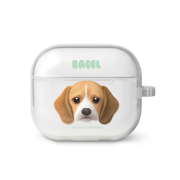 Bagel the Beagle Face AirPods 3 TPU Case