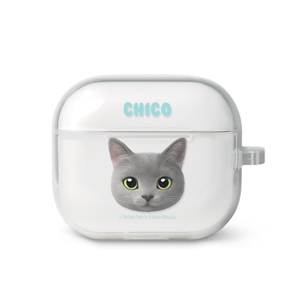 Chico the Russian Blue Face AirPods 3 TPU Case