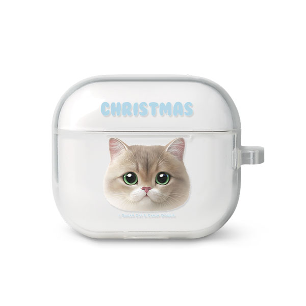 Christmas the British Shorthair Face AirPods 3 TPU Case