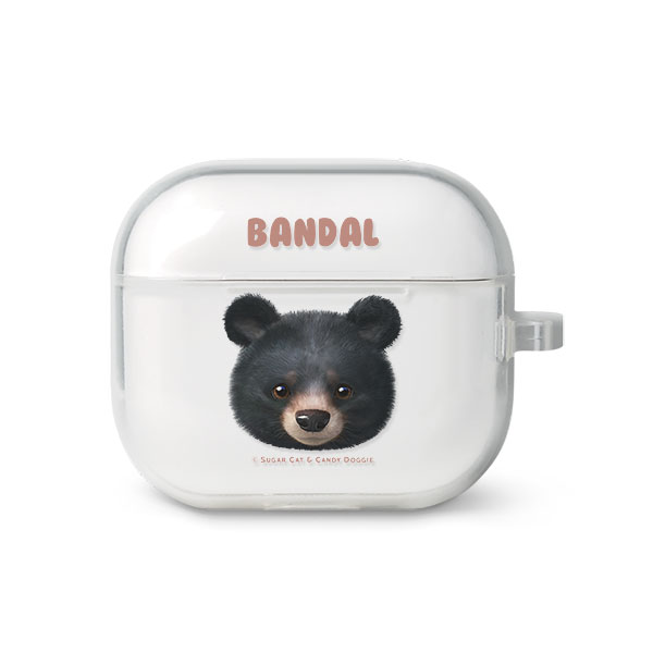 Bandal the Aisan Black Bear Face AirPods 3 TPU Case