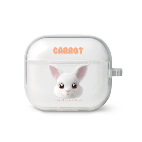 Carrot the Rabbit Face AirPods 3 TPU Case