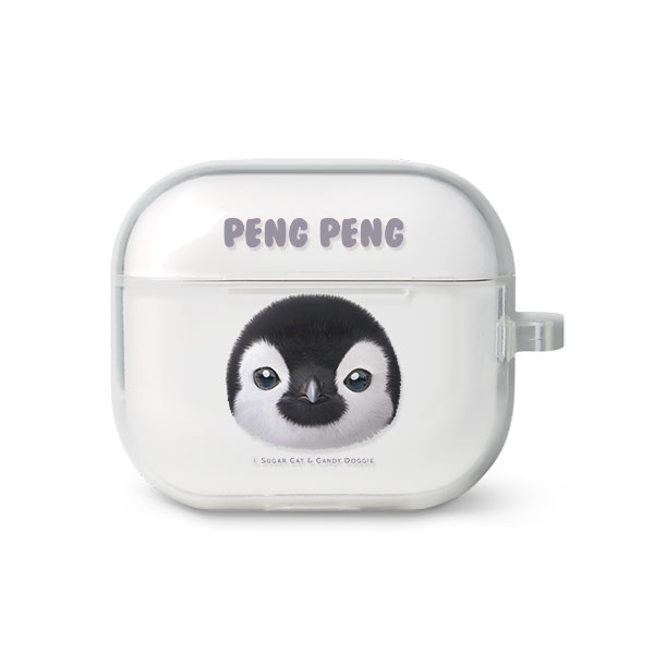 Peng Peng the Baby Penguin Face AirPods 3 TPU Case