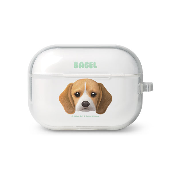 Bagel the Beagle Face AirPod Pro TPU Case