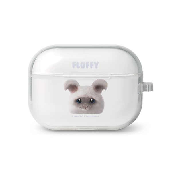 Fluffy the Angora Rabbit Face AirPod Pro TPU Case