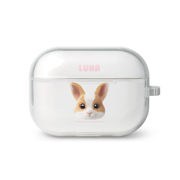 Luna the Dutch Rabbit Face AirPod Pro TPU Case