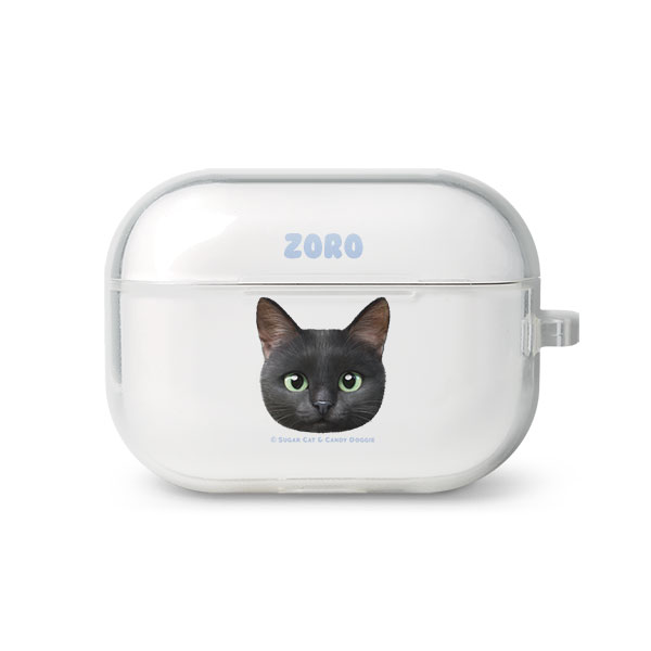 Zoro the Black Cat Face AirPod Pro TPU Case