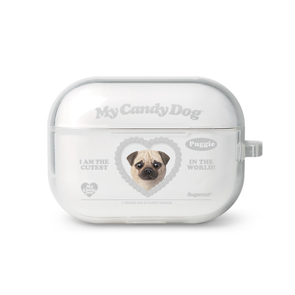 Puggie the Pug Dog MyHeart AirPod Pro TPU Case