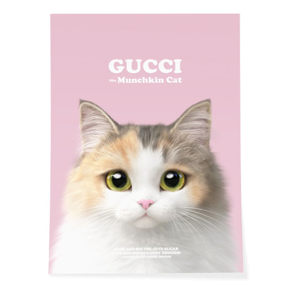 Gucci the Munchkin Retro Art Poster