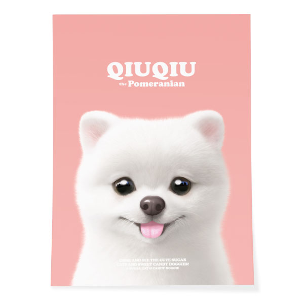 QiuQiu the Pomeranian Retro Art Poster