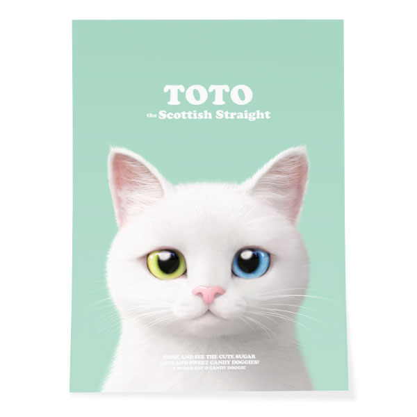 Toto the Scottish Straight Retro Art Poster