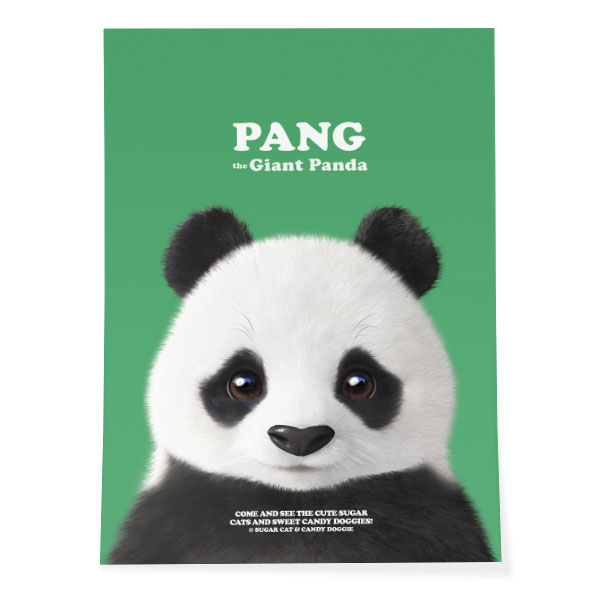 Pang the Giant Panda Retro Art Poster