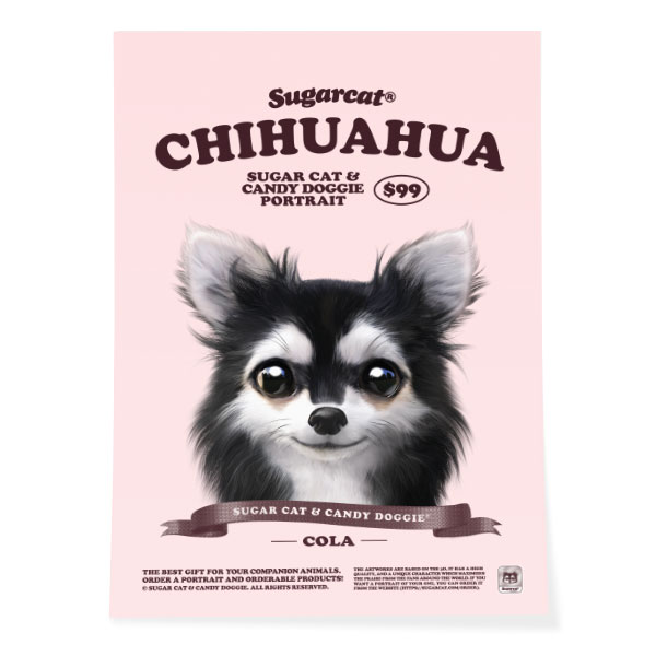 Cola the Chihuahua New Retro Art Poster
