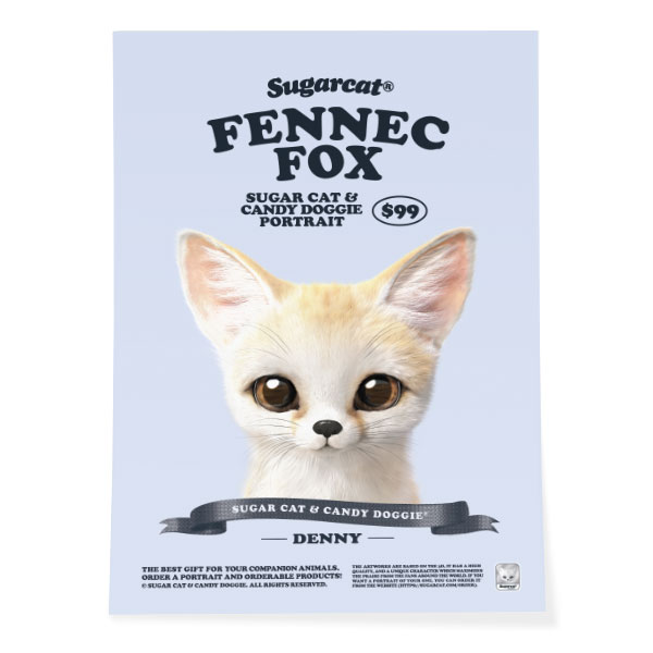 Denny the Fennec fox New Retro Art Poster