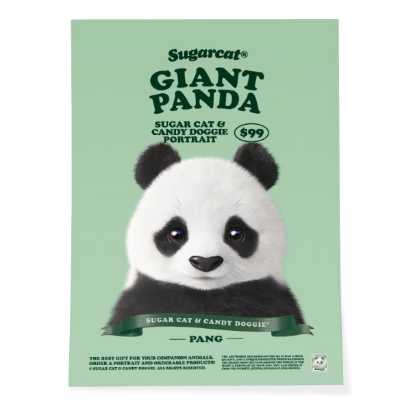 Pang the Giant Panda New Retro Art Poster