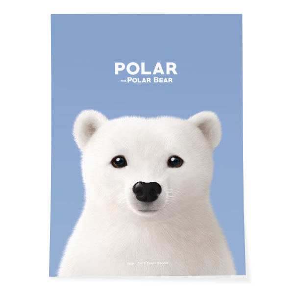 Polar the Polar Bear Art Poster