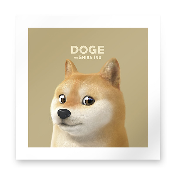 Doge the Shiba Inu (GOLD ver.) Art Print