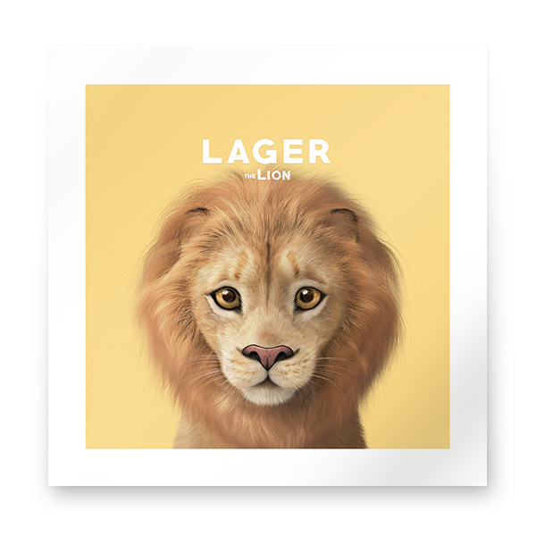 Lager the Lion Art Print