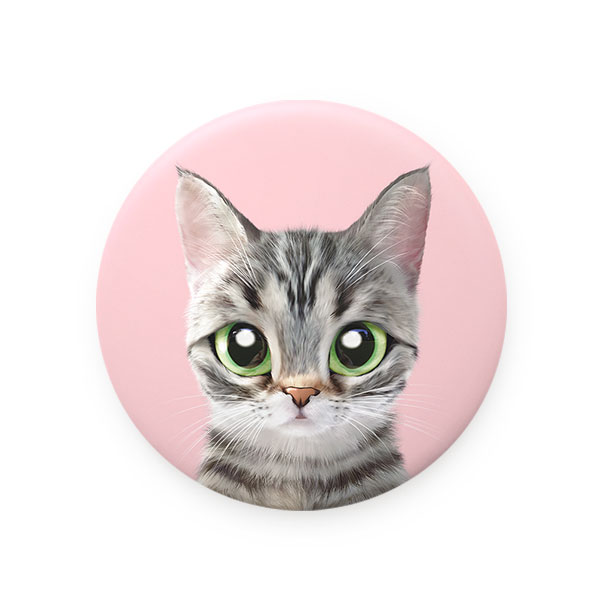 Momo the American shorthair cat Mirror Button