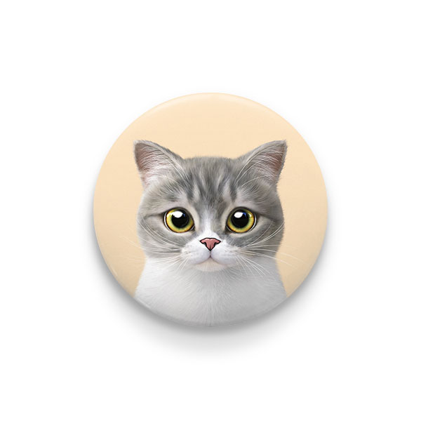Moon the British Cat Pin/Magnet Button