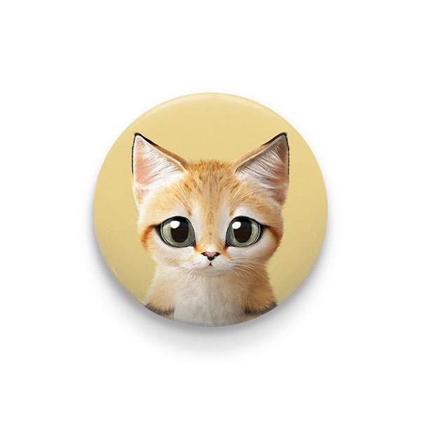 Sandy the Sand cat Pin/Magnet Button