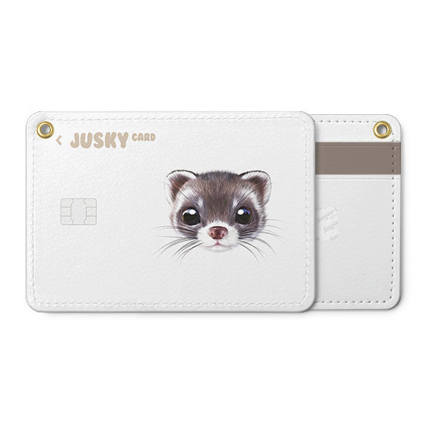 Jusky the Ferret Face Card Holder
