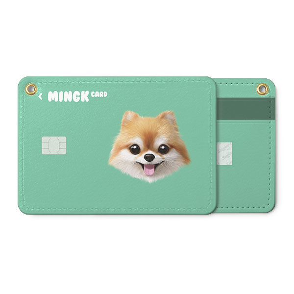 Mingk the Pomeranian Face Card Holder