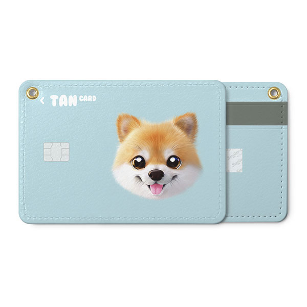 Tan the Pomeranian Face Card Holder