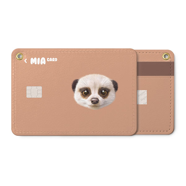 Mia the Meerkat Face Card Holder